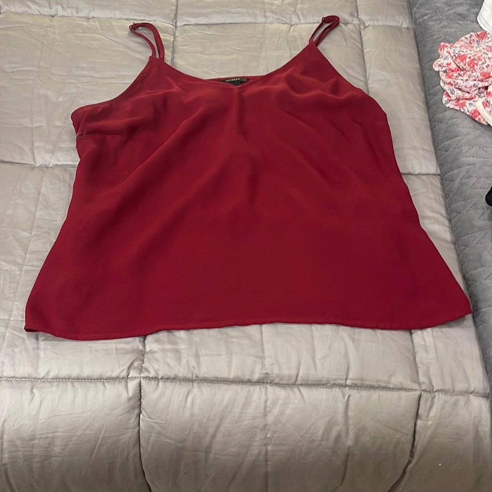 Red Flowy Blouse